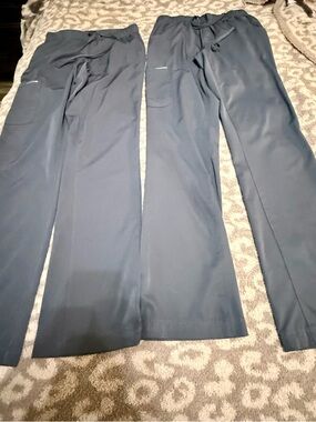 healing hands Women's Gray Scrub Pants - Set of 2